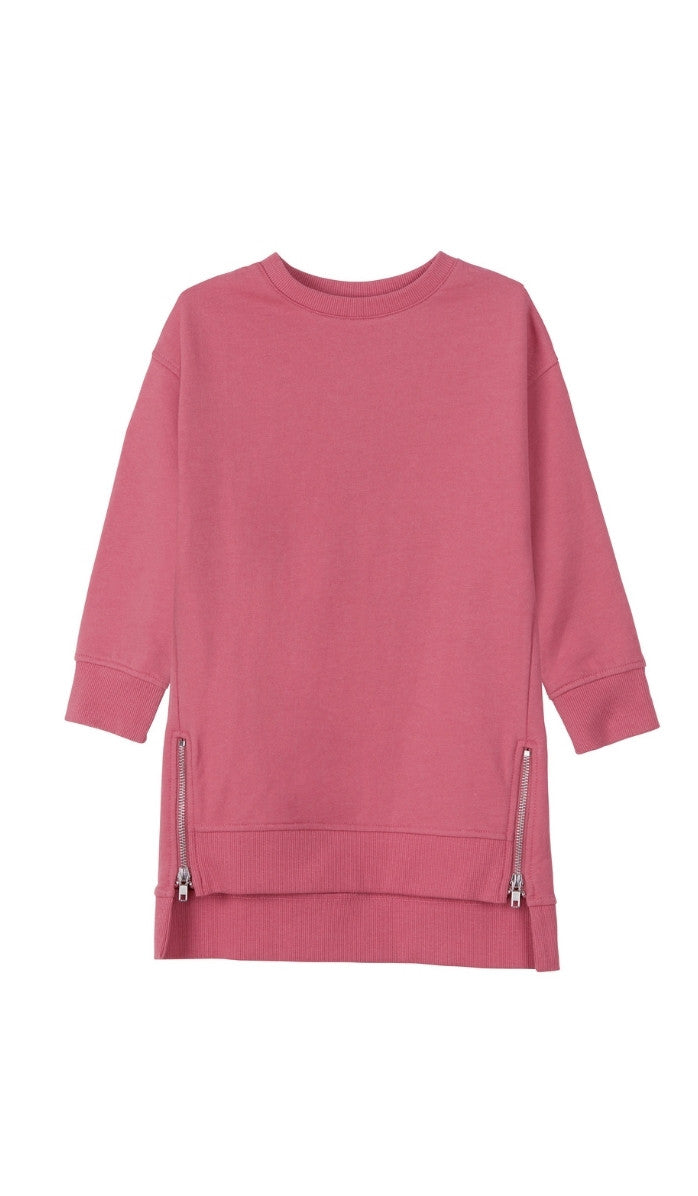 Girls' Sweatshirt Dress - Daria - Dusty Pink (2)