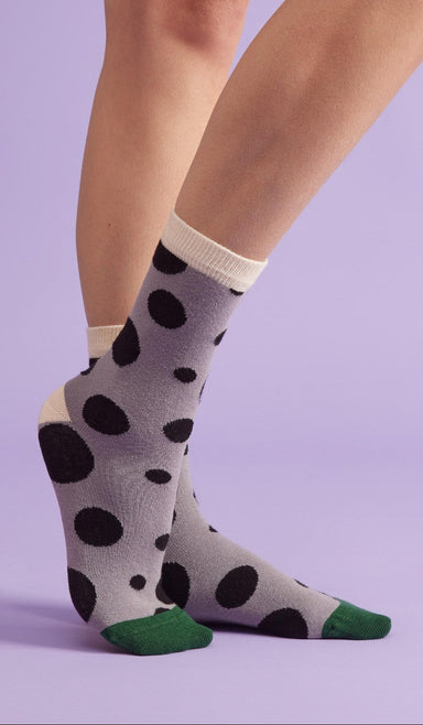 Cotton Socks - Bubble Gray / Green