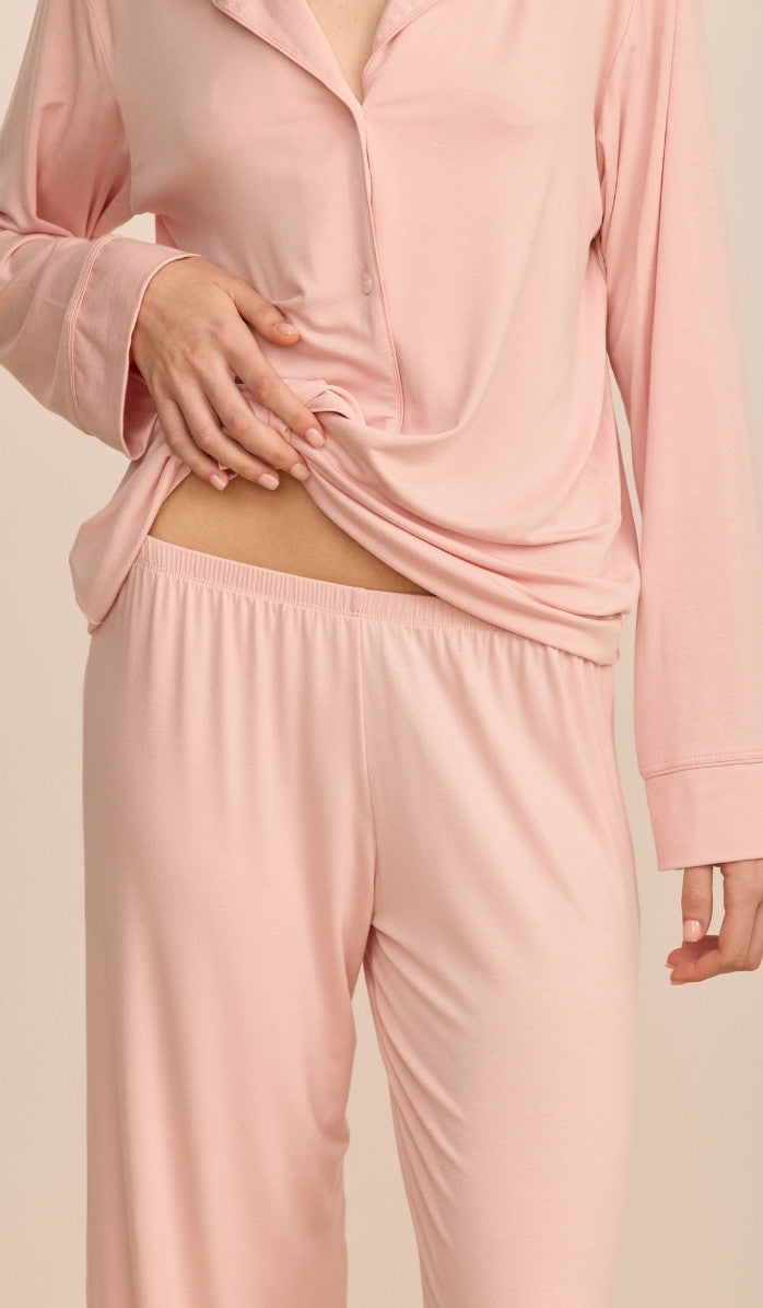 Modal Button-Up Set - Lucy Baby Blush