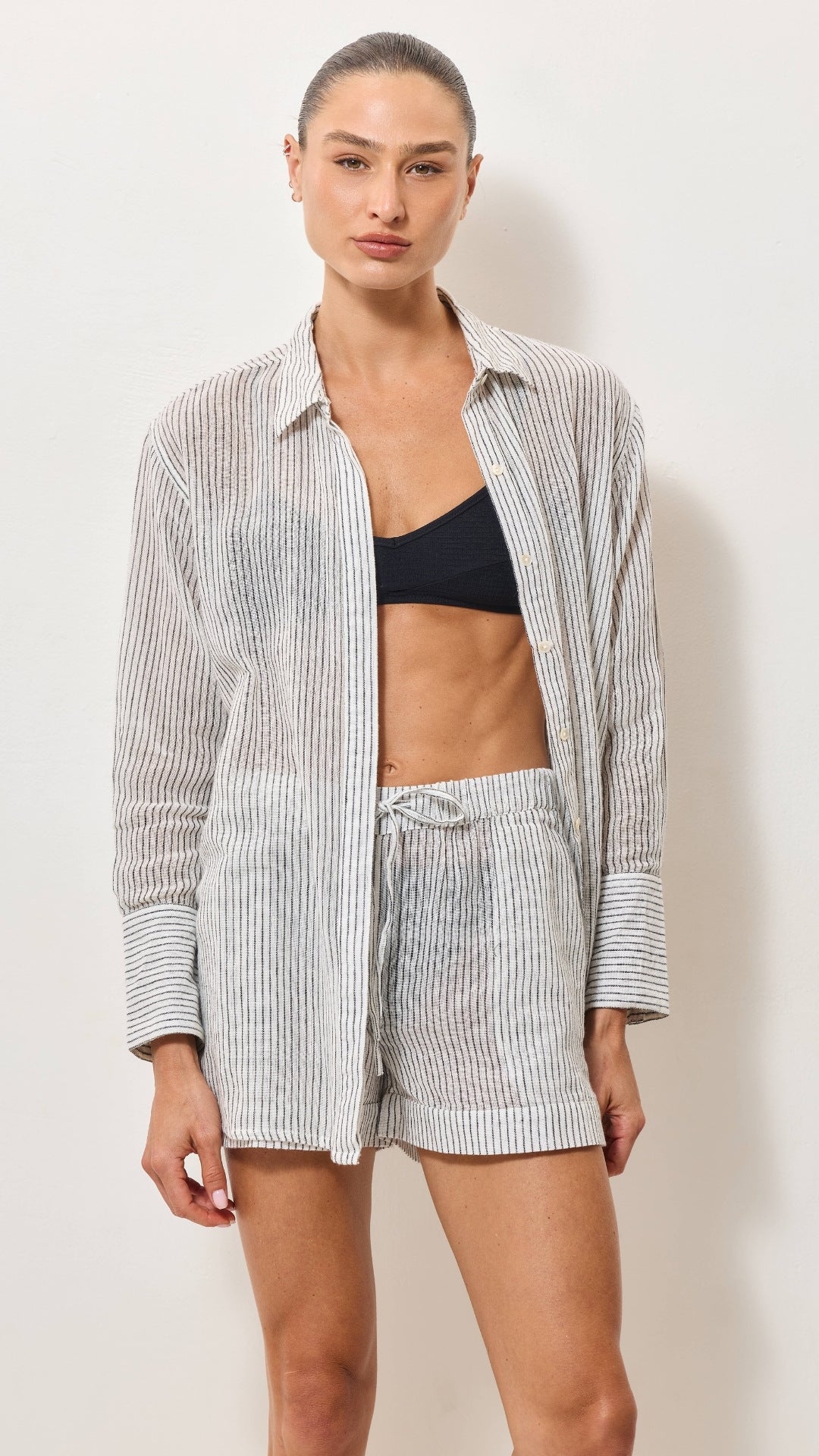 Oversized Cotton Shirt - Graphite