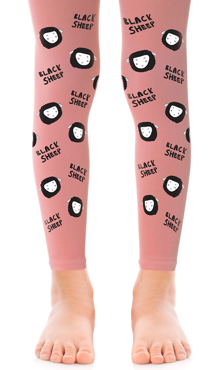 Girls' Footless Tights - Rosie Sheep Pink