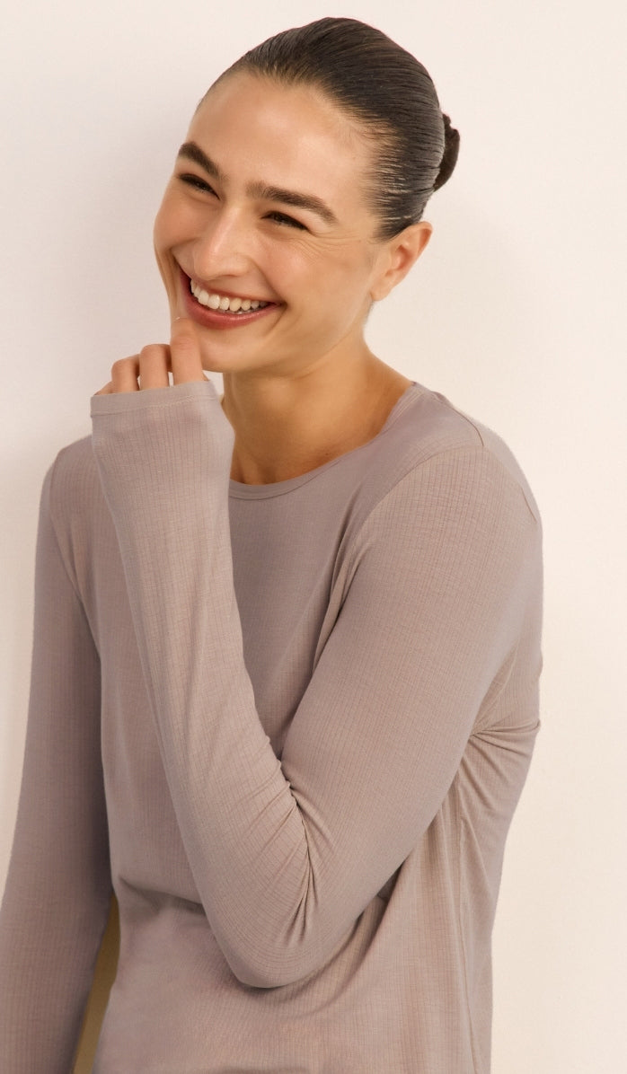 Micro Modal Tee Set - Greige