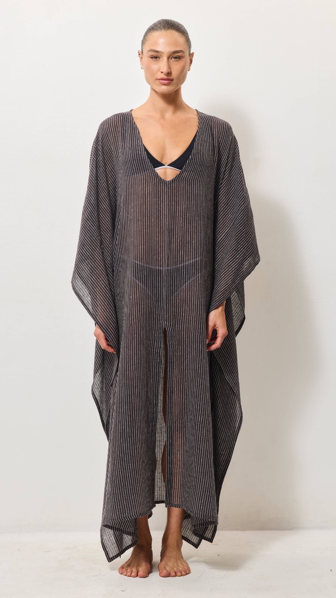 Kaftan Beach Dress - Espresso