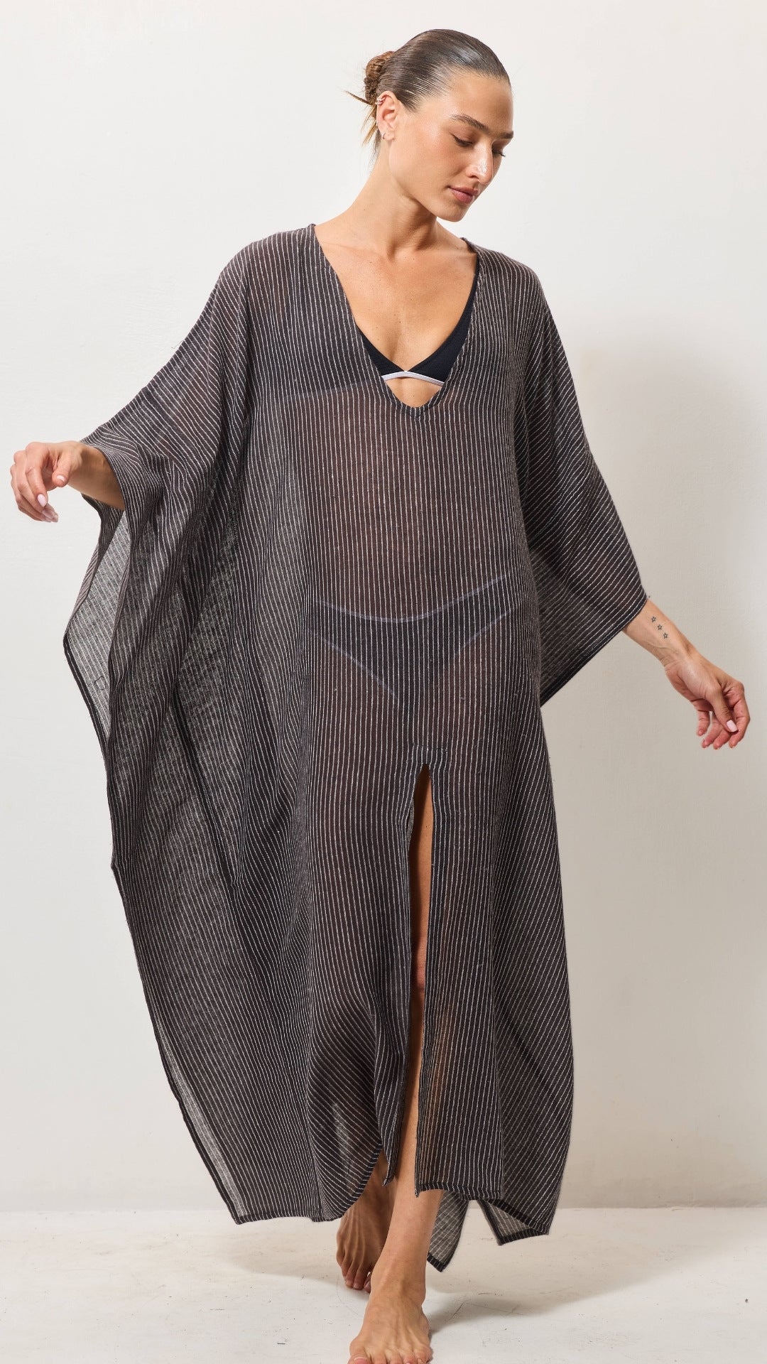 Kaftan Beach Dress - Espresso