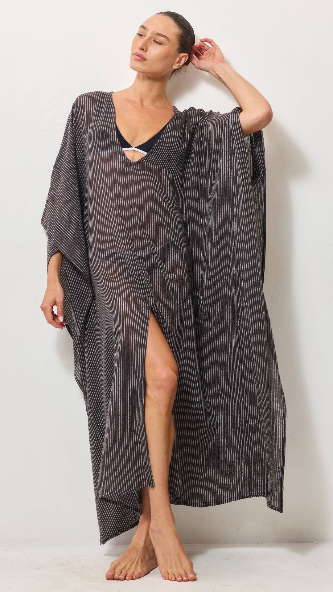 Kaftan Beach Dress - Espresso