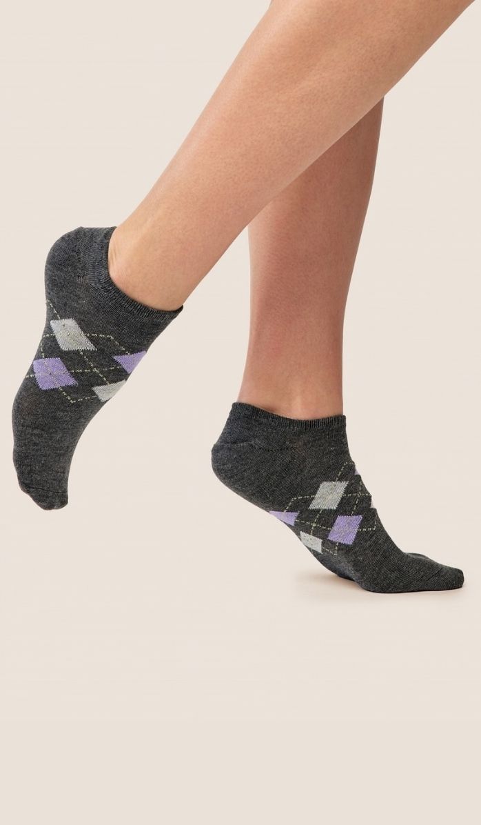 Cotton Socks - Diamond Dark Gray