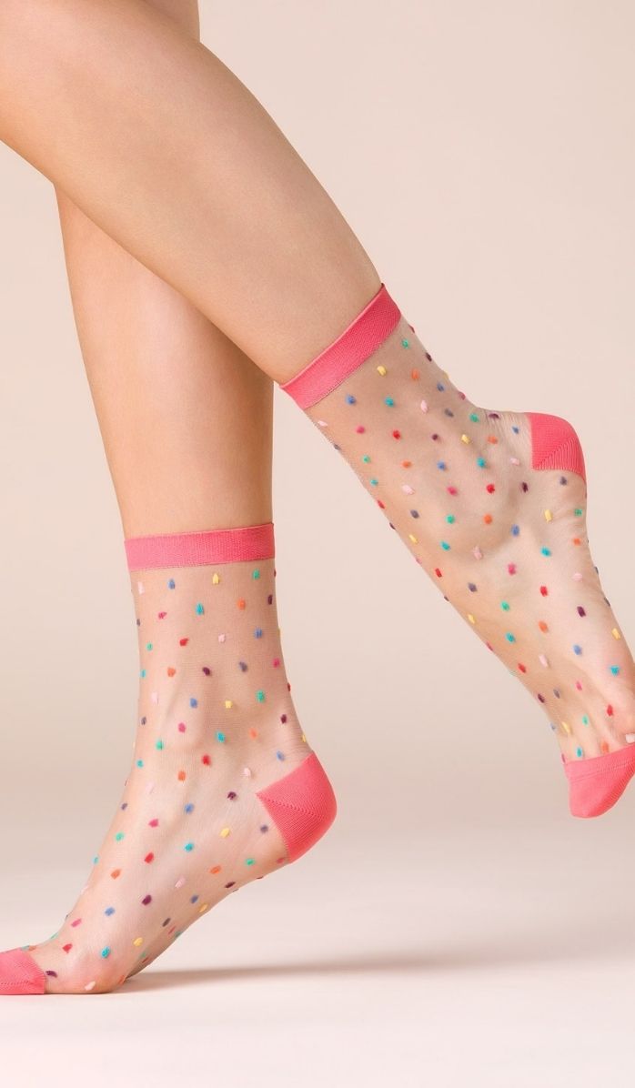 Nylon Socks - Gigi Coral