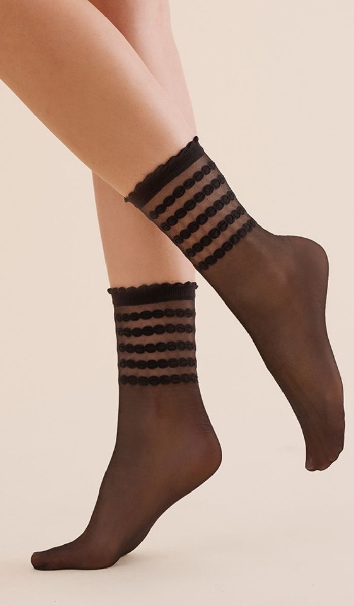 Nylon Socks - Lora Black