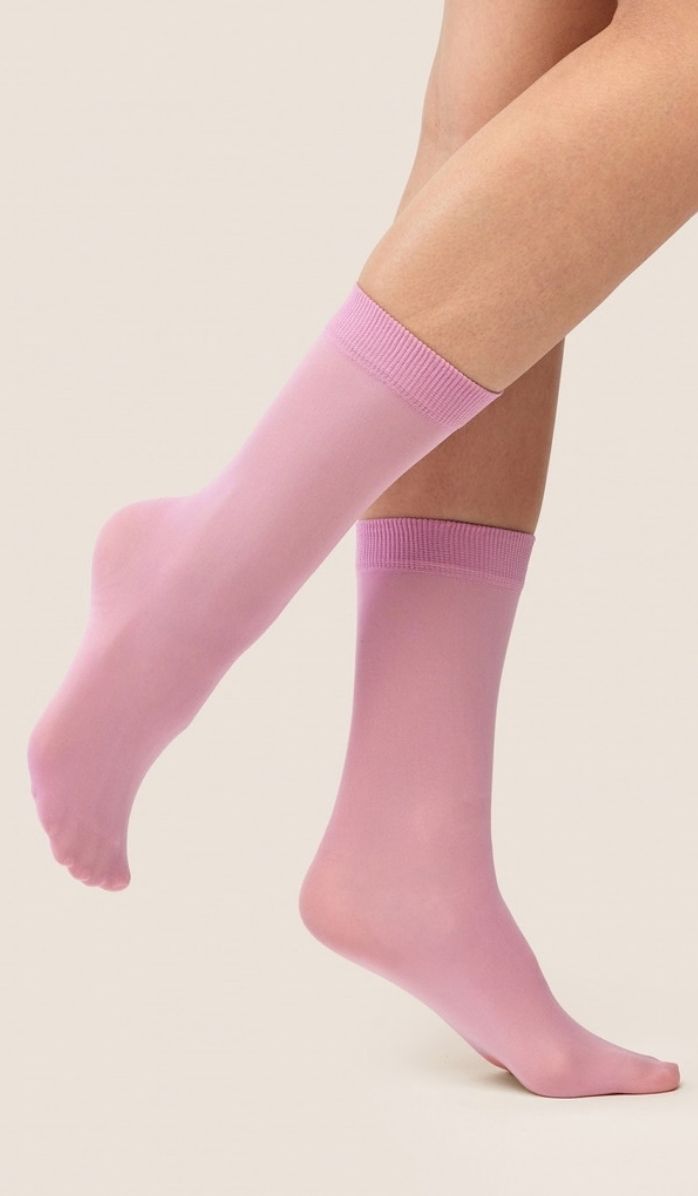 Nylon Socks - Micro Pink