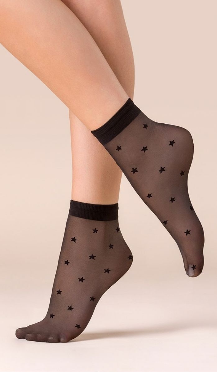 Nylon Socks - Stars Black