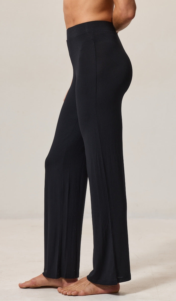 Long Pants - Rib Modal Black