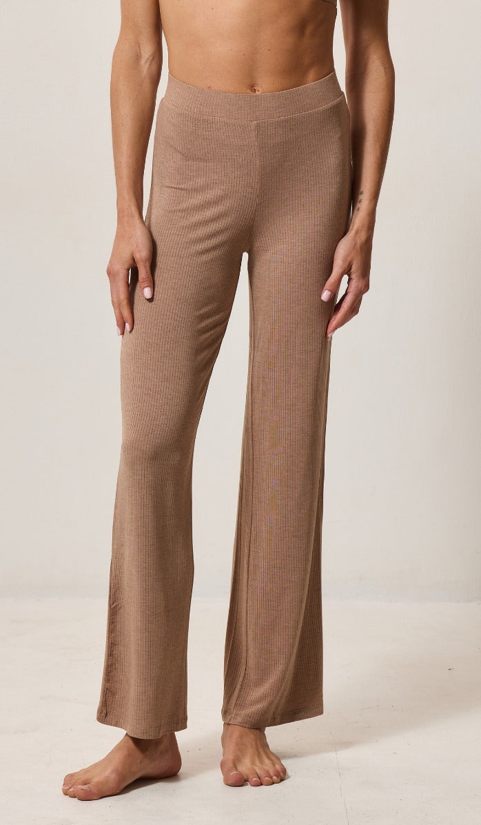 Ribbed Modal Lounge Pants - Cocoa