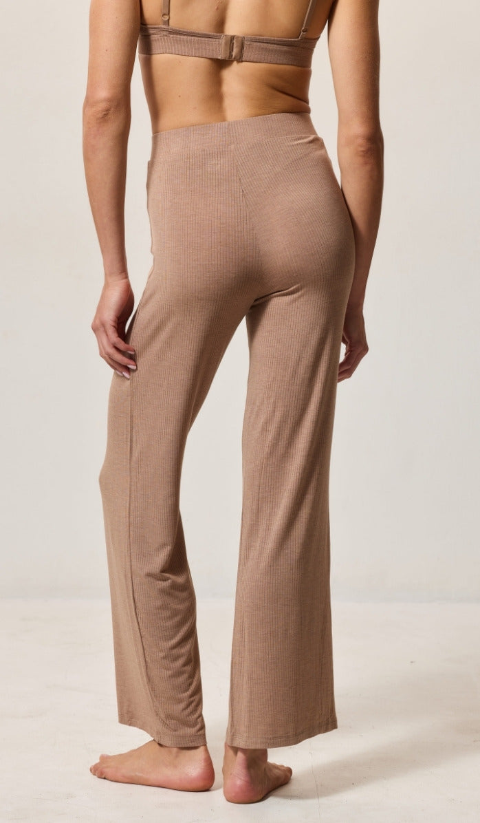 Ribbed Modal Lounge Pants - Cocoa