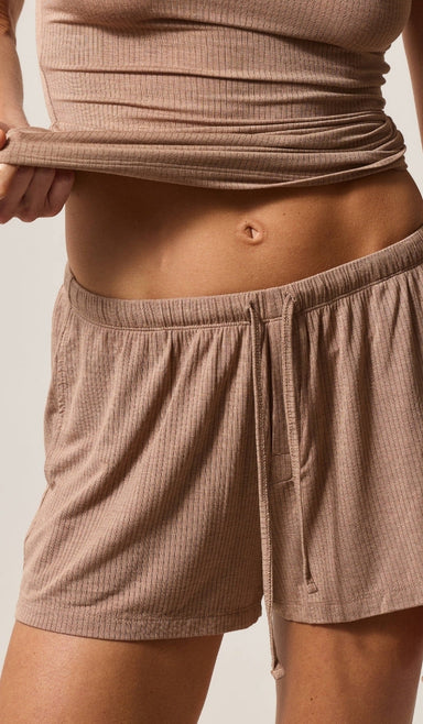 Classic Shorts - Rib Modal Choco