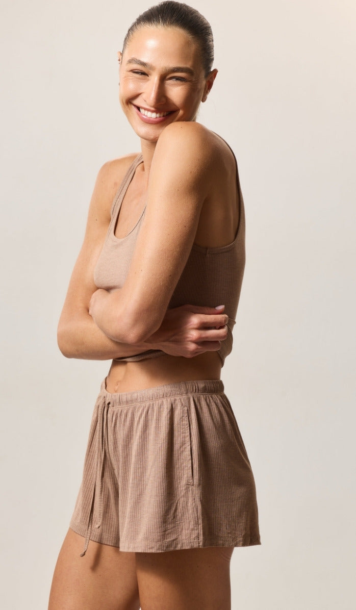 Classic Shorts - Rib Modal Choco