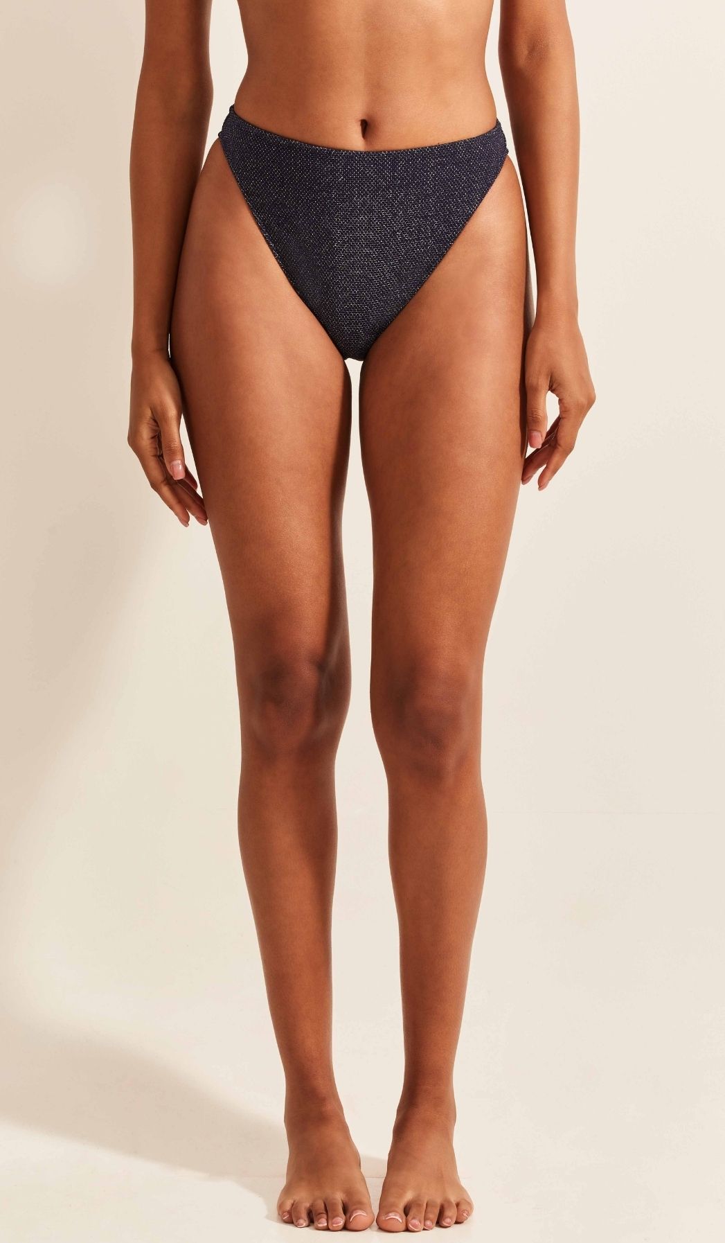 Simone Bikini Bottom - Navy Lurex