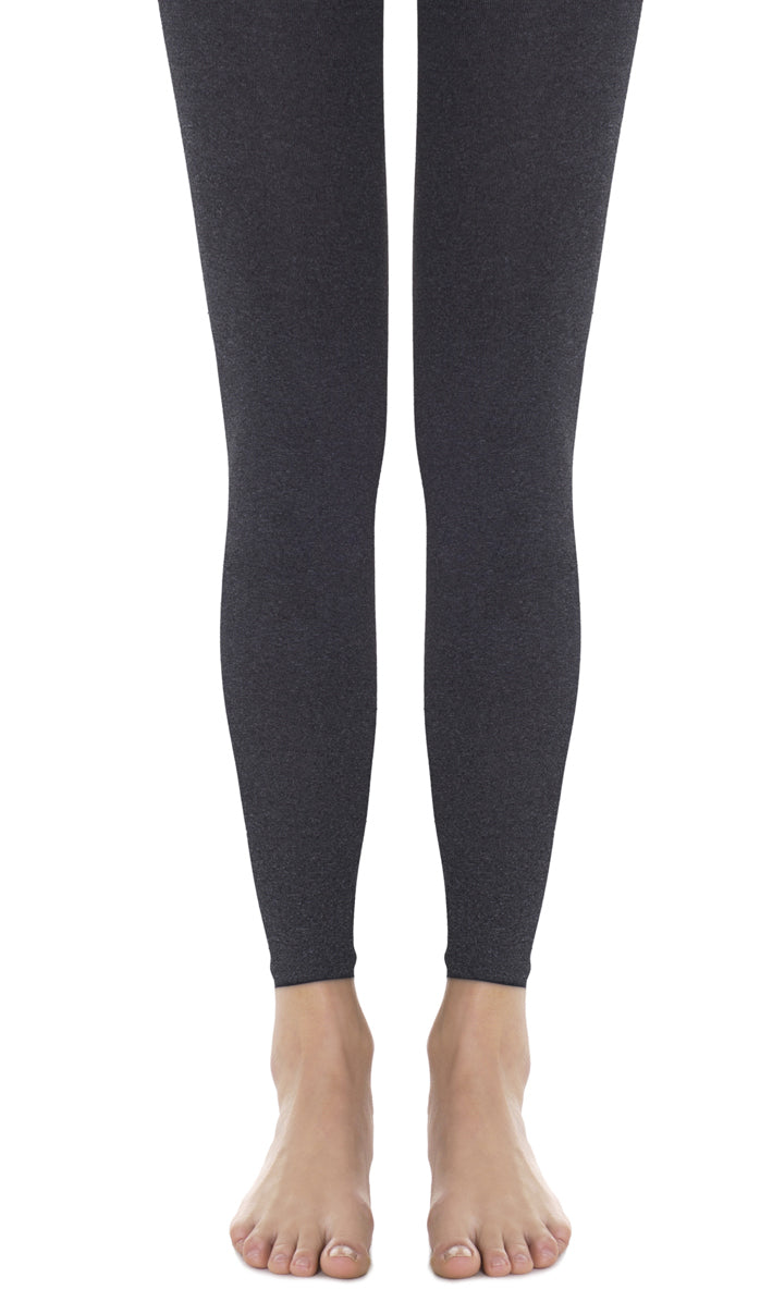 Tights - Opaque Footless - Gray Melange