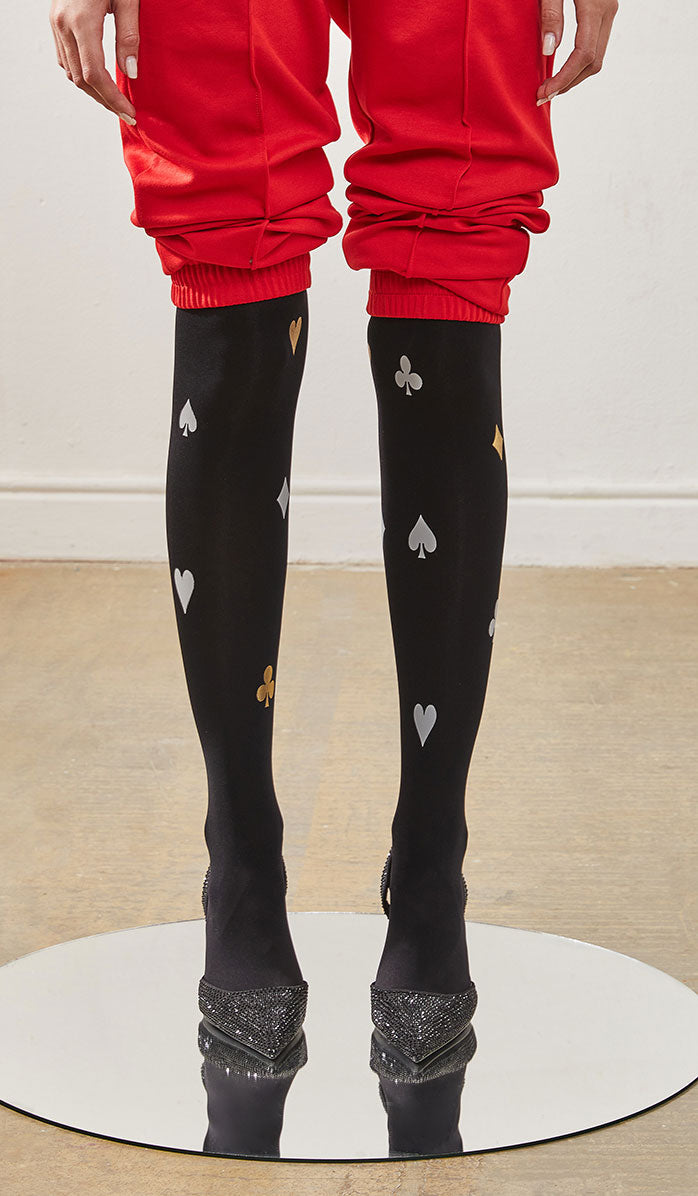 Women's Opaque Tights - Full House Black