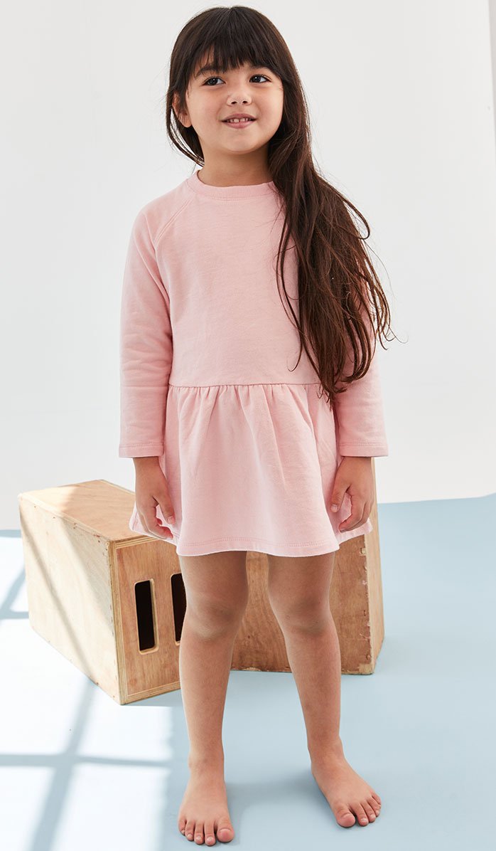 Girls' Sweatshirt Dress - Romy - Light Pink (3)