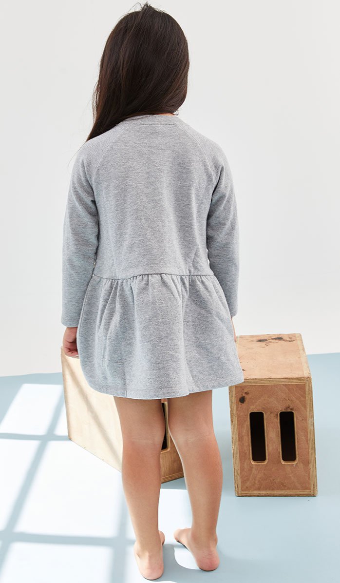 Girls' Sweatshirt Dress - Romy - Heather Gray (4)