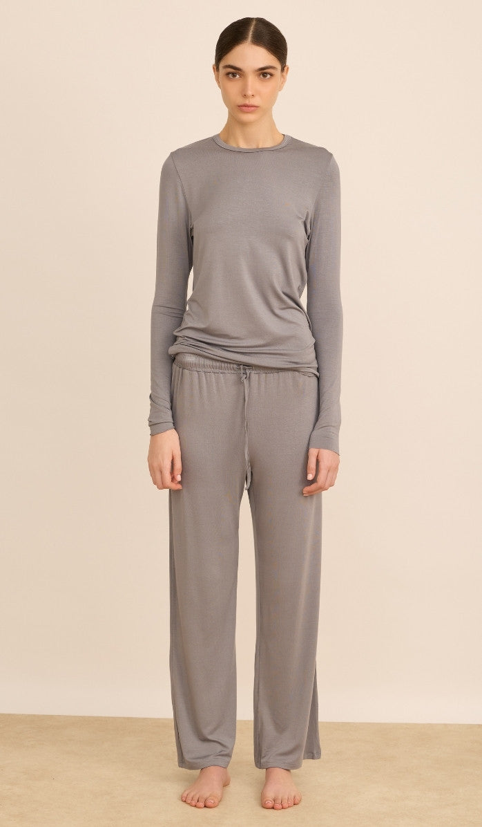 Modal Tee Set - Millie Light Gray