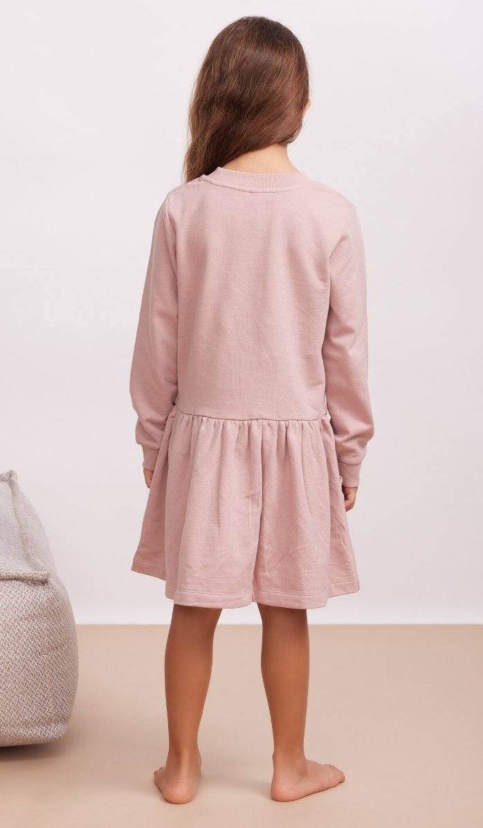 Girls' Sweatshirt Dress - Gili - Light Pink (2)