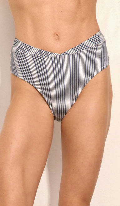 Phoebe Bikini Bottom - Navy Stripe