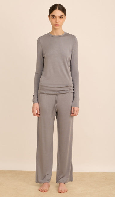 Modal Tee Set - Millie Light Gray