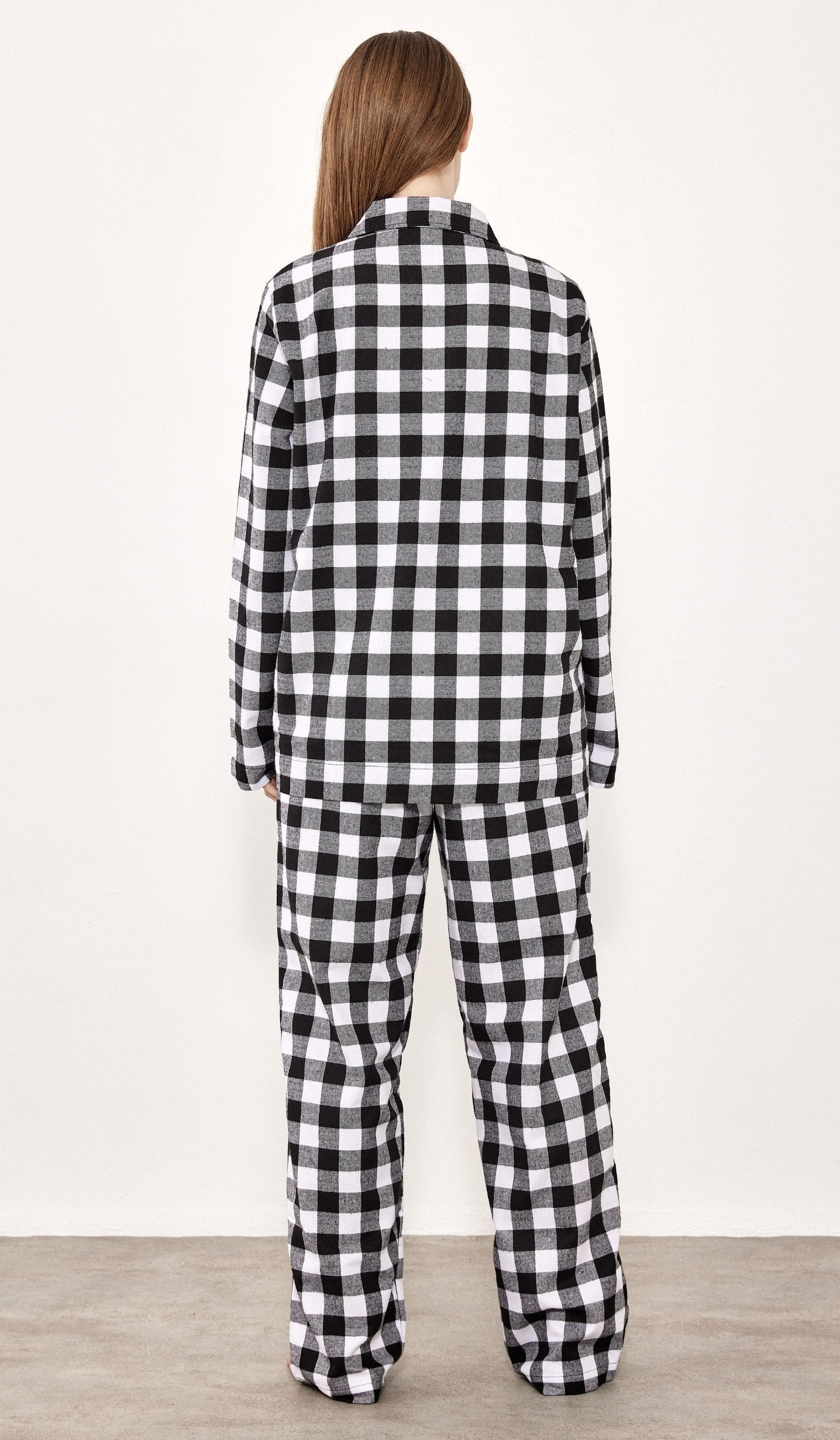 Flannel Button-Up Set - Billy Black White Plaid