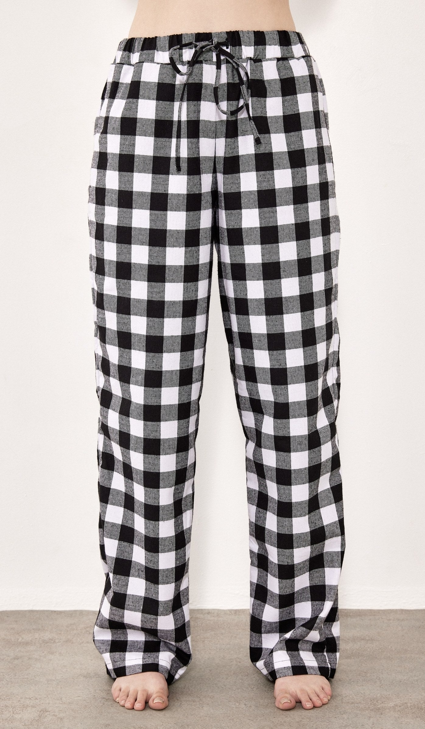 Flannel Button-Up Set - Billy Black White Plaid