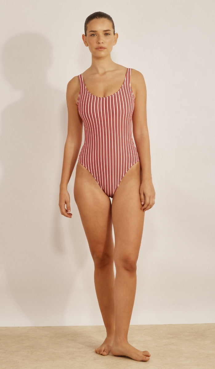 Becky One Piece - Red Stripe