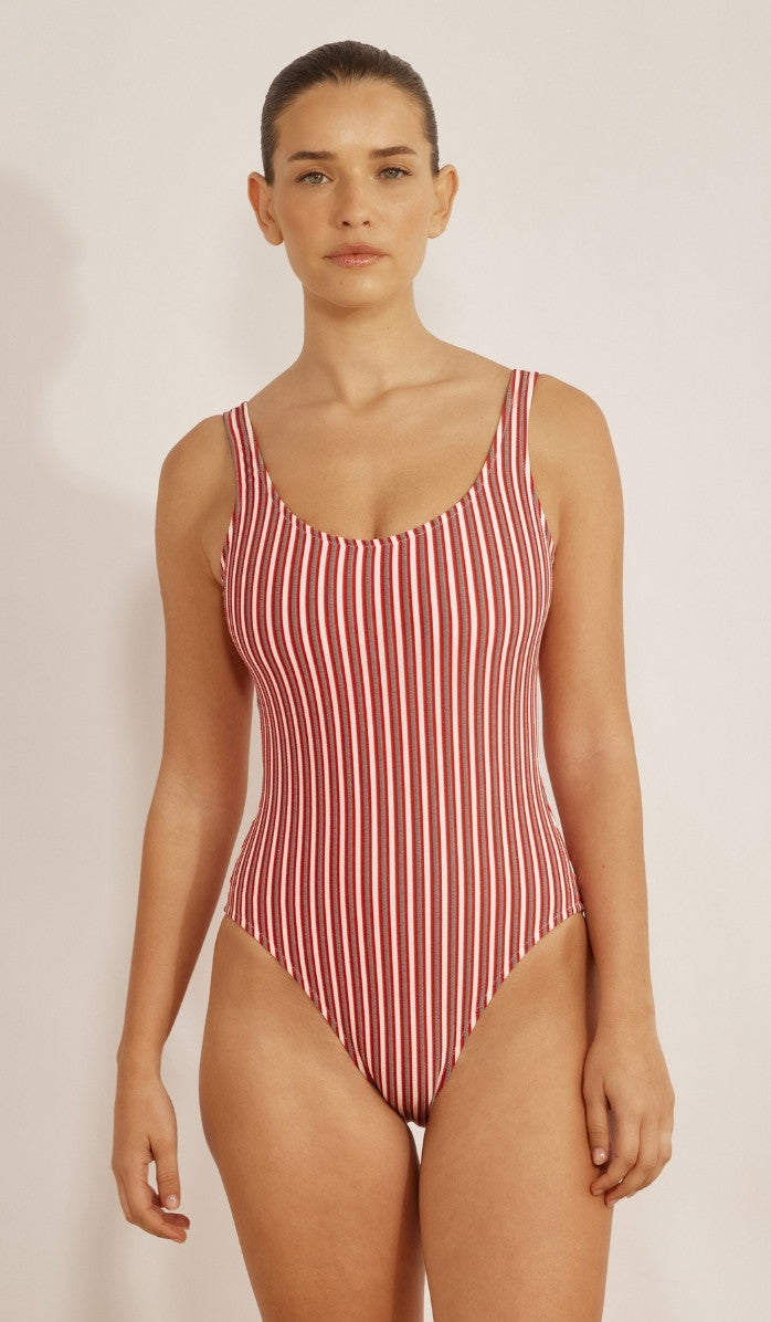 Becky One Piece - Red Stripe