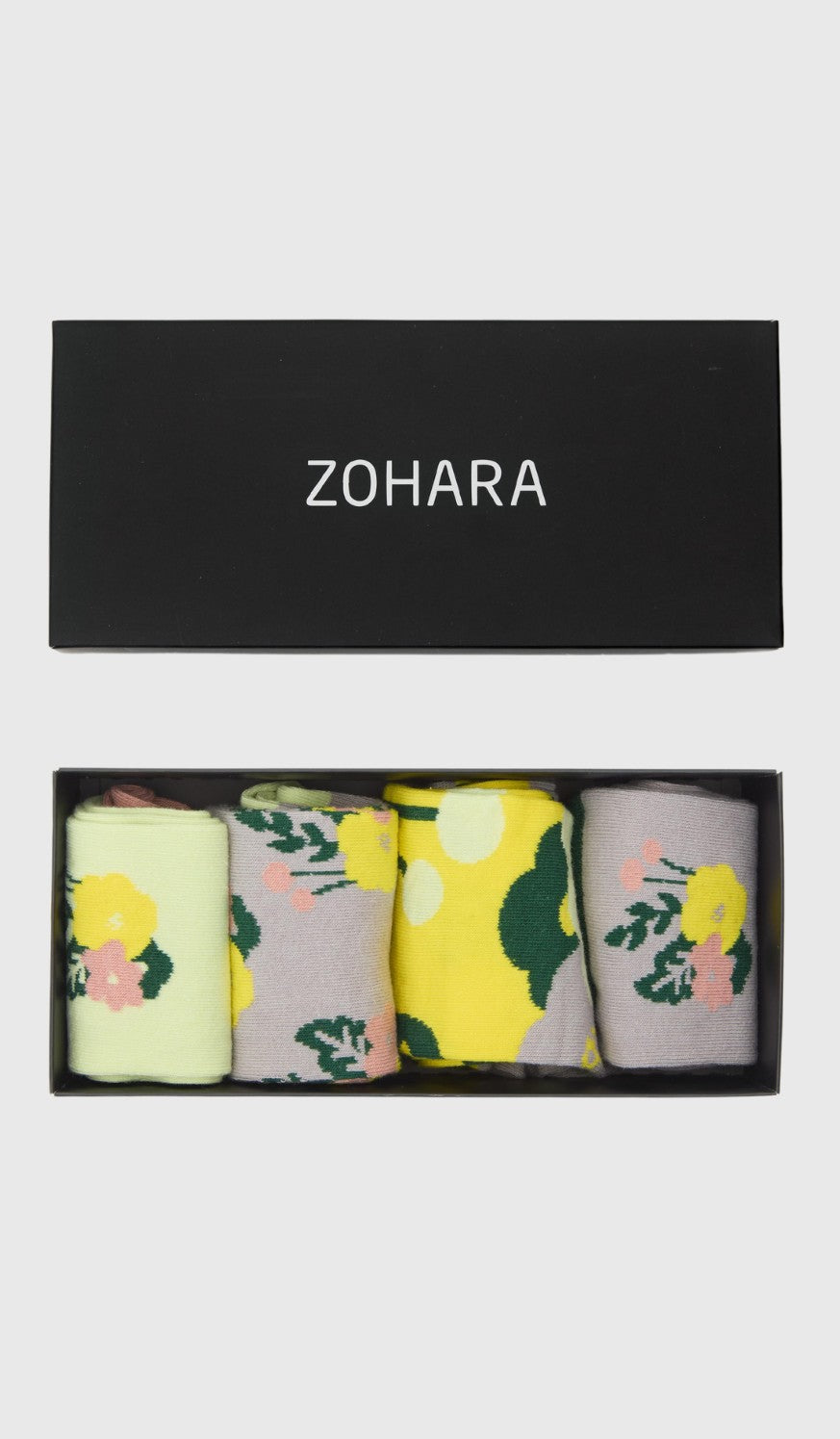 Women's socks 4 pack- Lemon flowers