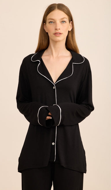 Modal Button-Up Set - Alexa Black