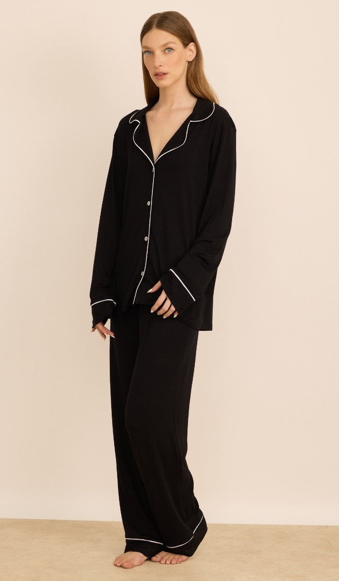 Modal Button-Up Set - Alexa Black