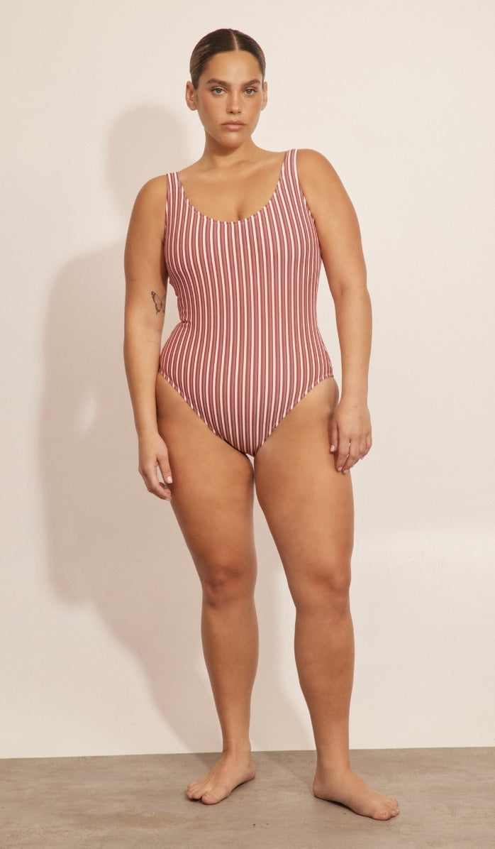 Becky One Piece - Red Stripe