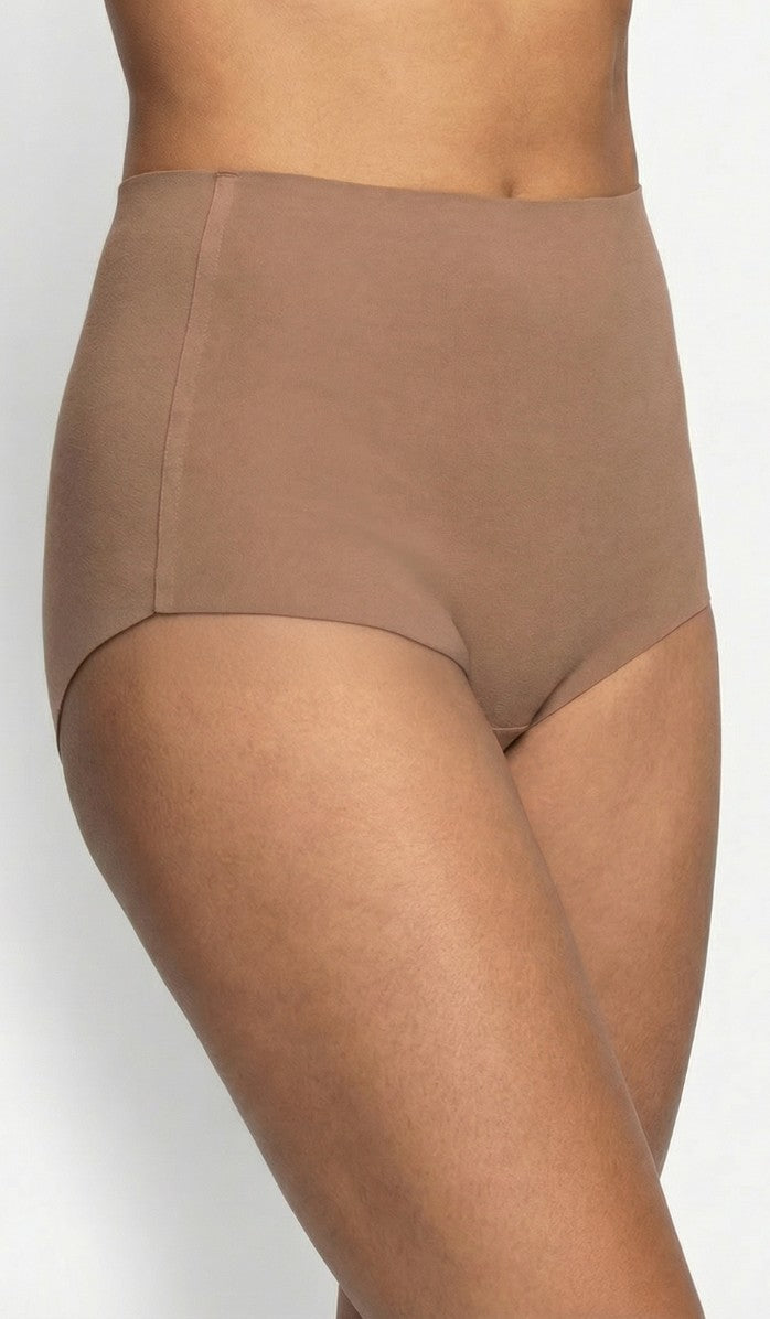 Seamless Cotton Panty - Boy Shorts Mocha