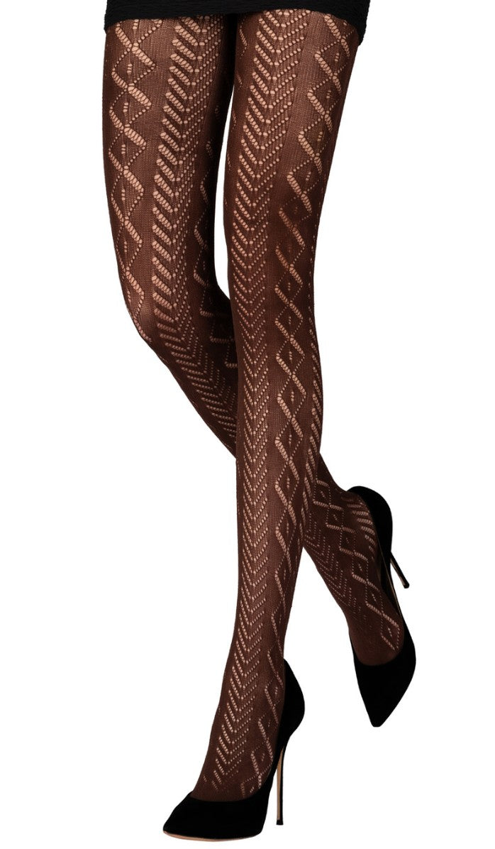Pointelle Tights - Chocolate - Image 7