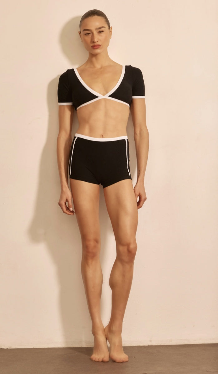 Morgan Bikini Top - Black Waffle