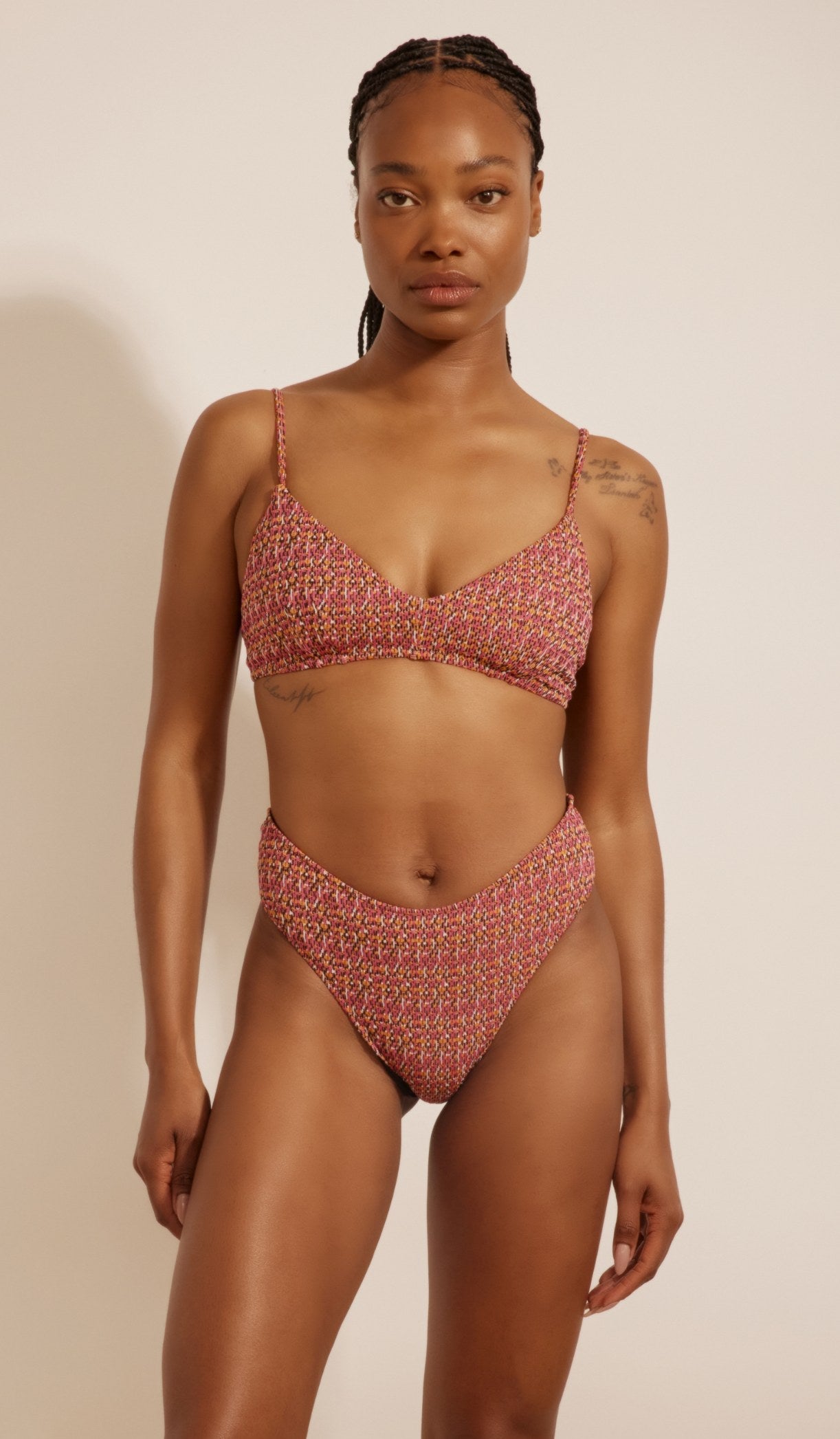 Chloe Bikini Bottom - Multi Pink