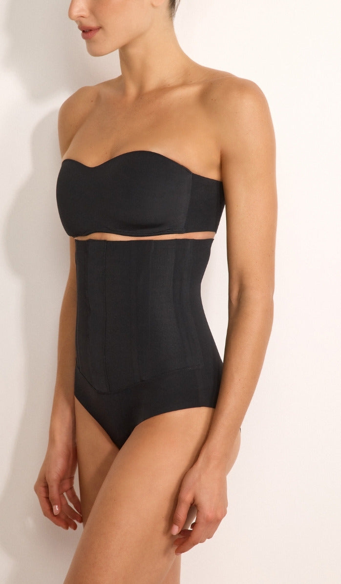 Corset-Style Waist Shaper - Black