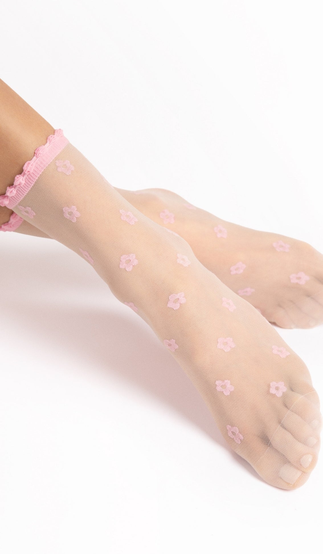 Women's Nylon Socks - April Rose - Side View