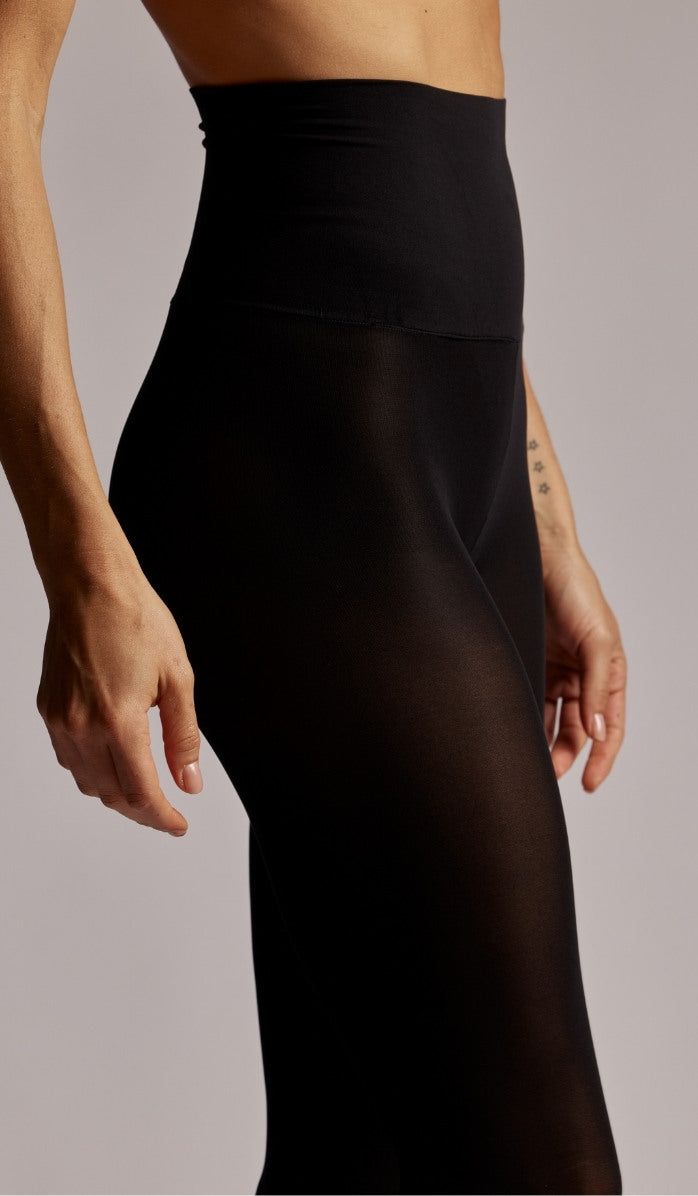 90 Denier Elastic Waist Tights - Black