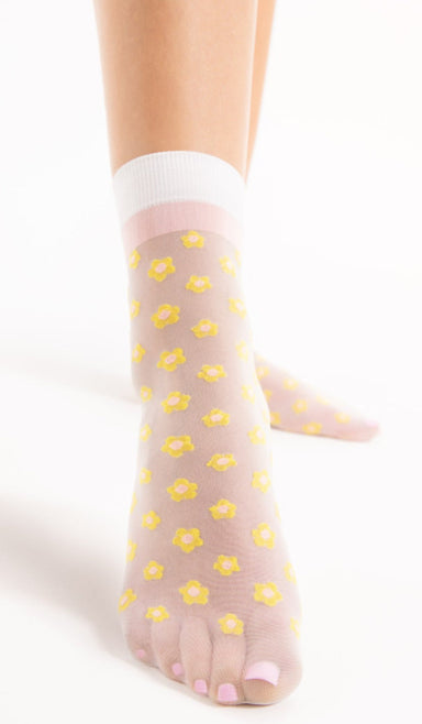 Nylon Socks - La La Peach Yellow