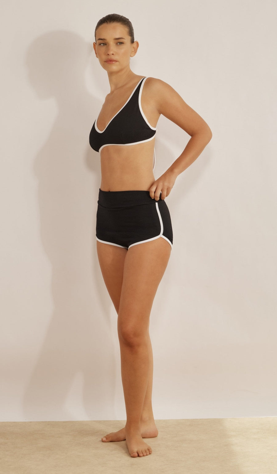 EVE Bikini Bottom - Waffle Black