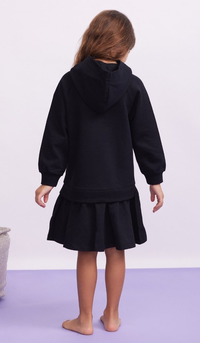 Girls' Sweatshirt Dress - Leny - Black (3)