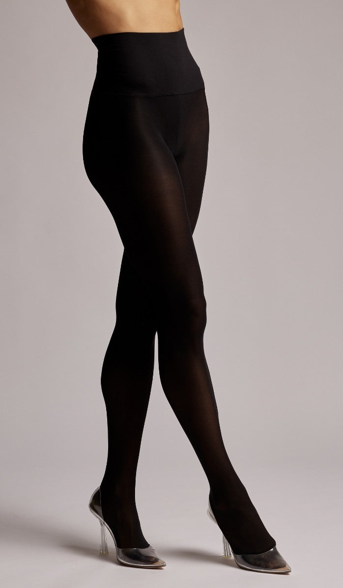 90 Denier Elastic Waist Tights - Black