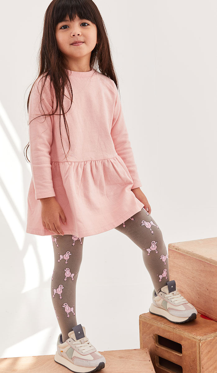 Girls' Sweatshirt Dress - Romy - Light Pink (5)