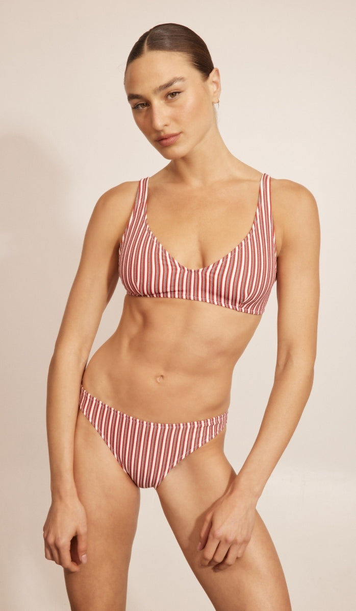 Madison Bikini Top - red Stripe
