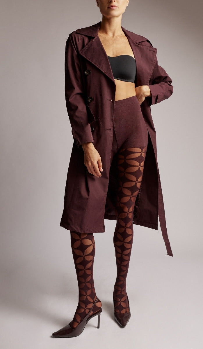 Petals Tights - Wine